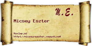 Micsey Eszter névjegykártya